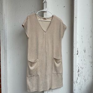 Soft Corduroy V-Neck Dress